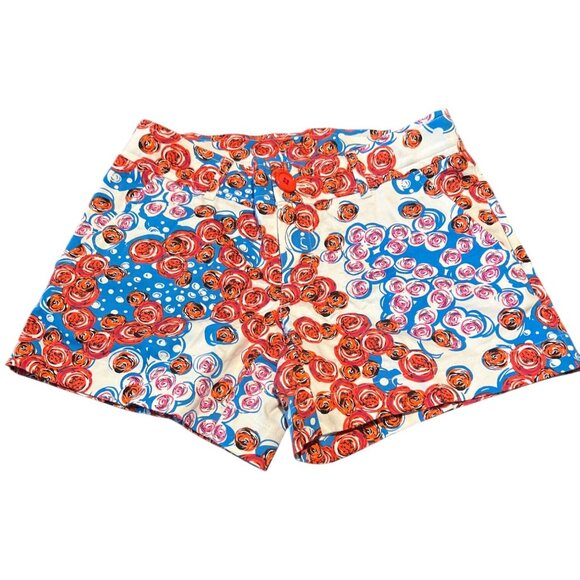 Tracy Negoshian Penny Womens Abstract Print Shorts Size 0 Multicolor - Picture 3 of 8